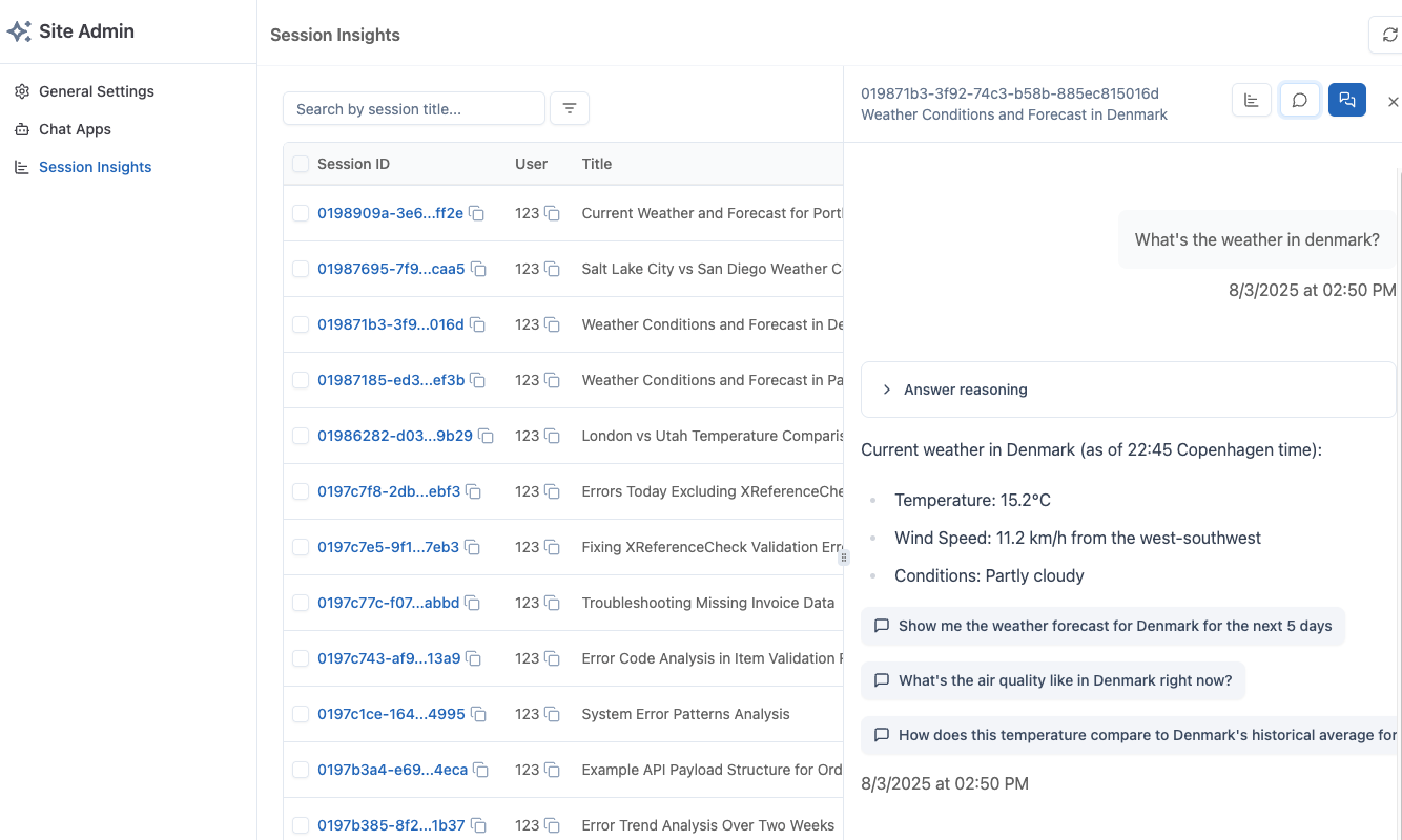 Reviewing user interactions